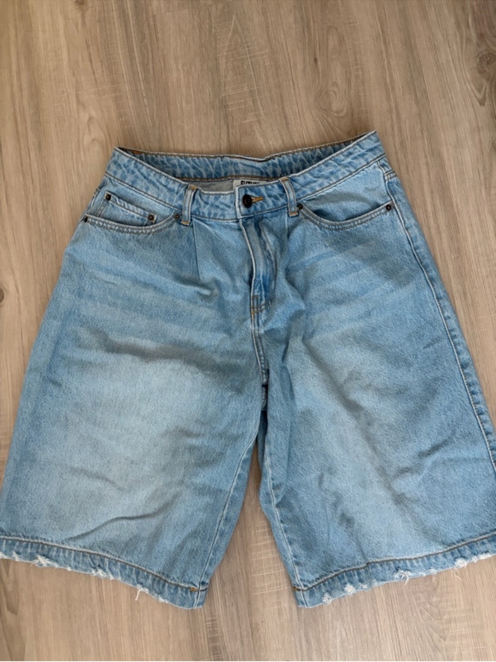Women’s Light Blue Denim Long Shorts